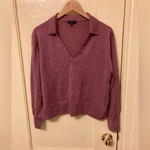 Brand new J Crew women’s long sleeve v neck collared shirt